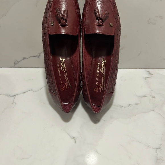 Etienne Aigner leather woven shoe with tassel - Picture 4 of 8